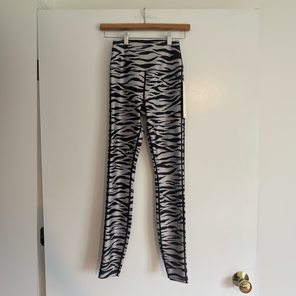 Good American Black and White Animal Print Leggings